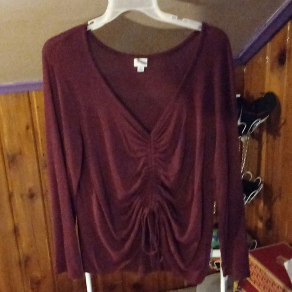 Burgundy top